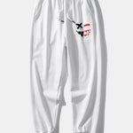 Dissolving Evil Smiley Face Print Relax Fit Hoodie & Jogging Pants