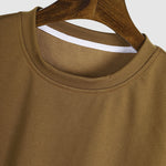 Men's Textured Pique Round Neck Short Sleeve T-Shirt Shorts Set