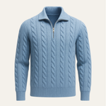 Sero Zip Knit Light Blue