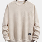 Relax Fit Geometric Striped Sweatshirt