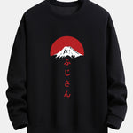 Mount Fuji Print Relax Fit Sweatshirt