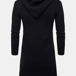 Long Line Hooded Knitted Cardigan