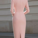 Elegant Pink Sculpted Dress
