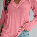 Margovil V Neck Long Sleeves Cozy Top