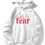 Gothic Flame Print Hoodie