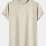 3 Pieces Basic Cotton Arc Hem T-Shirts