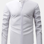3 Pieces Non-Iron Hidden Placket Stand Collar Dress Shirt