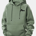 Letter Print Drawstring Hoodie