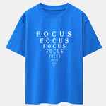 Focus Eye Chart Print Drop Shoulder Oversize T-Shirt