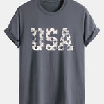 Regular Fit USA Print Cotton T-Shirt