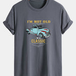 Regular Fit Classic Car Print Cotton T-Shirt