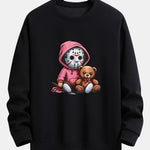 Halloween Bear Print Relax Fit Sweatshirt