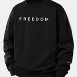 Freedom American Flag Print Relax Fit Sweatshirt
