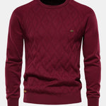 Geometry Jacquard Crewneck Sweater