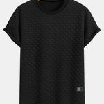 Checkerboard Jacquard  Arc Hem T-Shirt & Checkerboard Jacquard Shorts