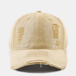 Solid Color New York Embroidery Cotton Washed Distressed Baseball Cap
