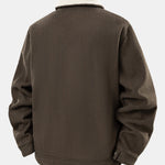 Teddy Lined Zipper Corduroy Jacket