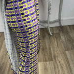 Retro Print Casual Split Top Two-Piece Set