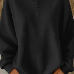 Livia | Waffle Knit Henley Top