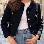 Joy To The World Tweed Metal Button Pocket Jacket