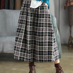 Artistic Retro Plaid A-Line Skirt