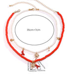 Tahiti Sunset Pearl Beach Necklace Gold