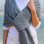 Fashionable women's knitted shawl scarf