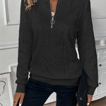 EMMA��� |  Elegant Quarter-Zip Sweater