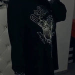 Women's Round-neck Leopard Print Rhinestone Casual Top