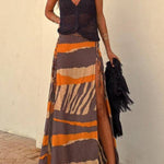 Malibu Knit V-neck Hollow Out Twist Loose Tank
