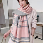 Personality Warm Cartoon Print Shawl&Scarf