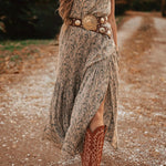 Vintage Cactus Print Sleeveless Dress