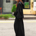 Loose Urban Gray Wide Leg Elastic Waist Pants