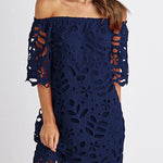 Strapless one-shoulder hollow dress INS casual party dress skirt