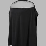 Batwing Sleeves See-Through High-Neck Blouses&Shirts Tops