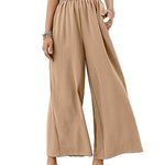 Simple Wide Leg Loose Elasticity Casual Pants Bottoms