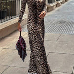 Virginia Leopard Print Long Dress