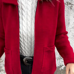 Solid Color Lapel Zipper Pocket Casual Jacket