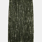 Party Crasher Layered Sequined Tassels High Rise Back Zipper Midi Skirt