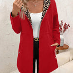 Amelia | Reversible Hooded Coat with Leopard Print
