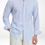 PORTOFINO STRIPED COASTAL SHIRT - Light Blue