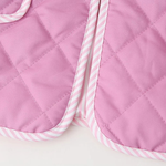 Rose Print Bow Quilted Jacket