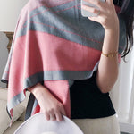Warm Thicken Fringed Printed Scarf