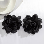 Solid Color Three-Dimensional Flower Drop Earrings