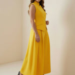 High Waisted Loose Pleated Solid Color Split-Joint Pants