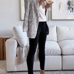Chicest Open Front Pocketed Sequin Blazer Coat