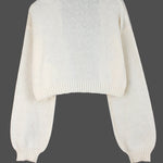 Fashionable Cookie Man Pattern Short Casual Knitted Cardigan