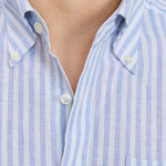 PORTOFINO STRIPED COASTAL SHIRT - Light Blue