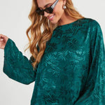 Odette Embossed Wide Sleeve Top