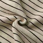 Long Sleeves Skinny Contrast Color Striped High Neck Midi Dresses Sweater Dresses